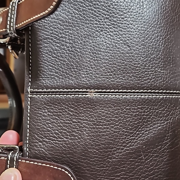 DOONEY & BOURKE All Weather Pebbled Leather Satchel in Dark Chocolate Brown - Picture 2 of 12